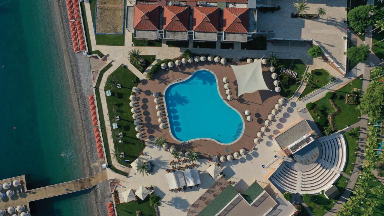 Aqi Hydros Club Hotel Kemer Eksteriør billede Aerial view of the pool